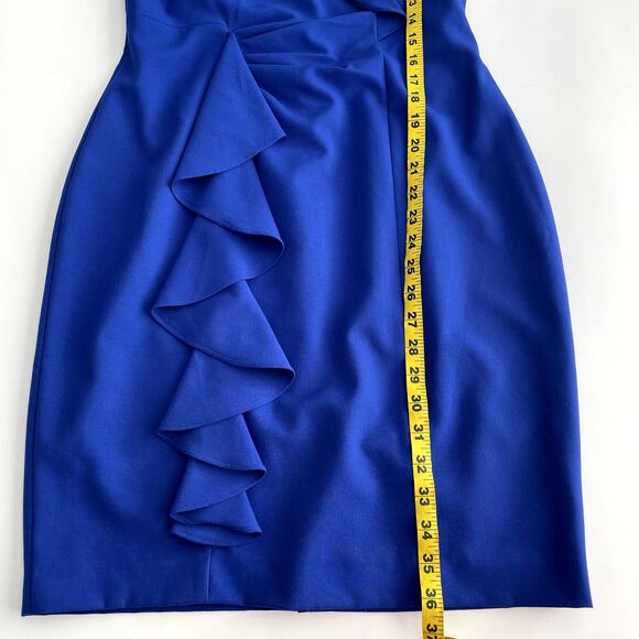 NWT Calvin Klein Sheath Ruffles Dress Size 6 Royal Blue - Picture 16 of 16